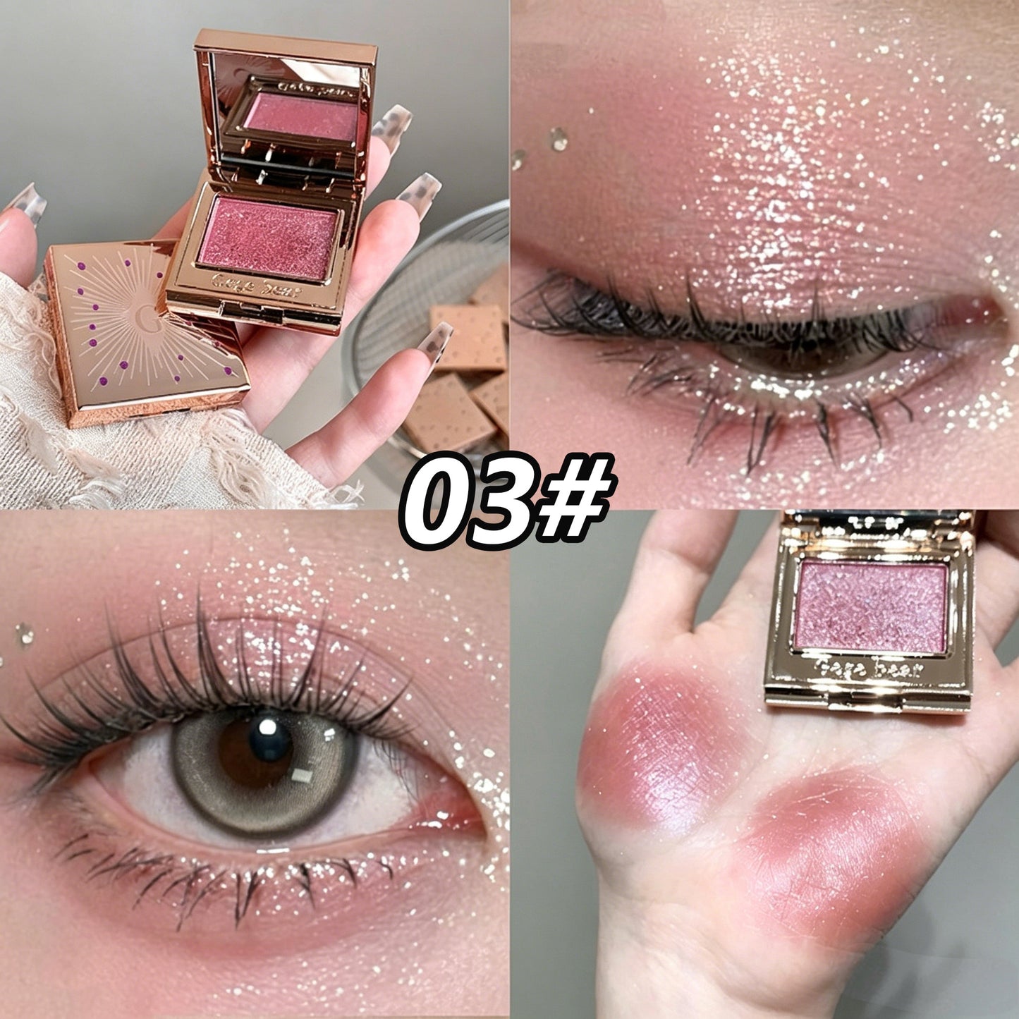 5 Pcs Set Gemstone-like Naturally Sparkling Eyeshadow