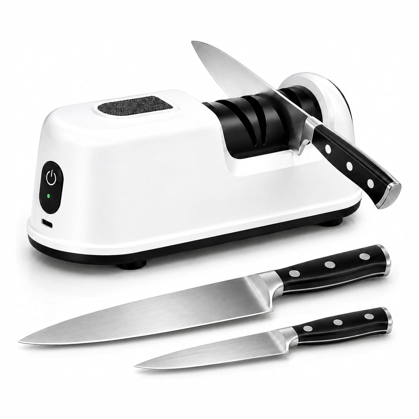 2-Stage Electric Sharpener for Chef, Fast, Safe & Easy Sharpening & Polishing