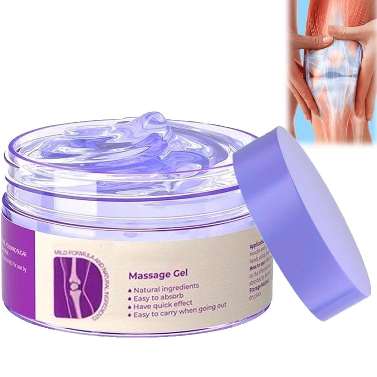 Joint Comfort Massage Gel, Soothes Discomfort for Neck, Back, Knees, Lumbar, and Feet
