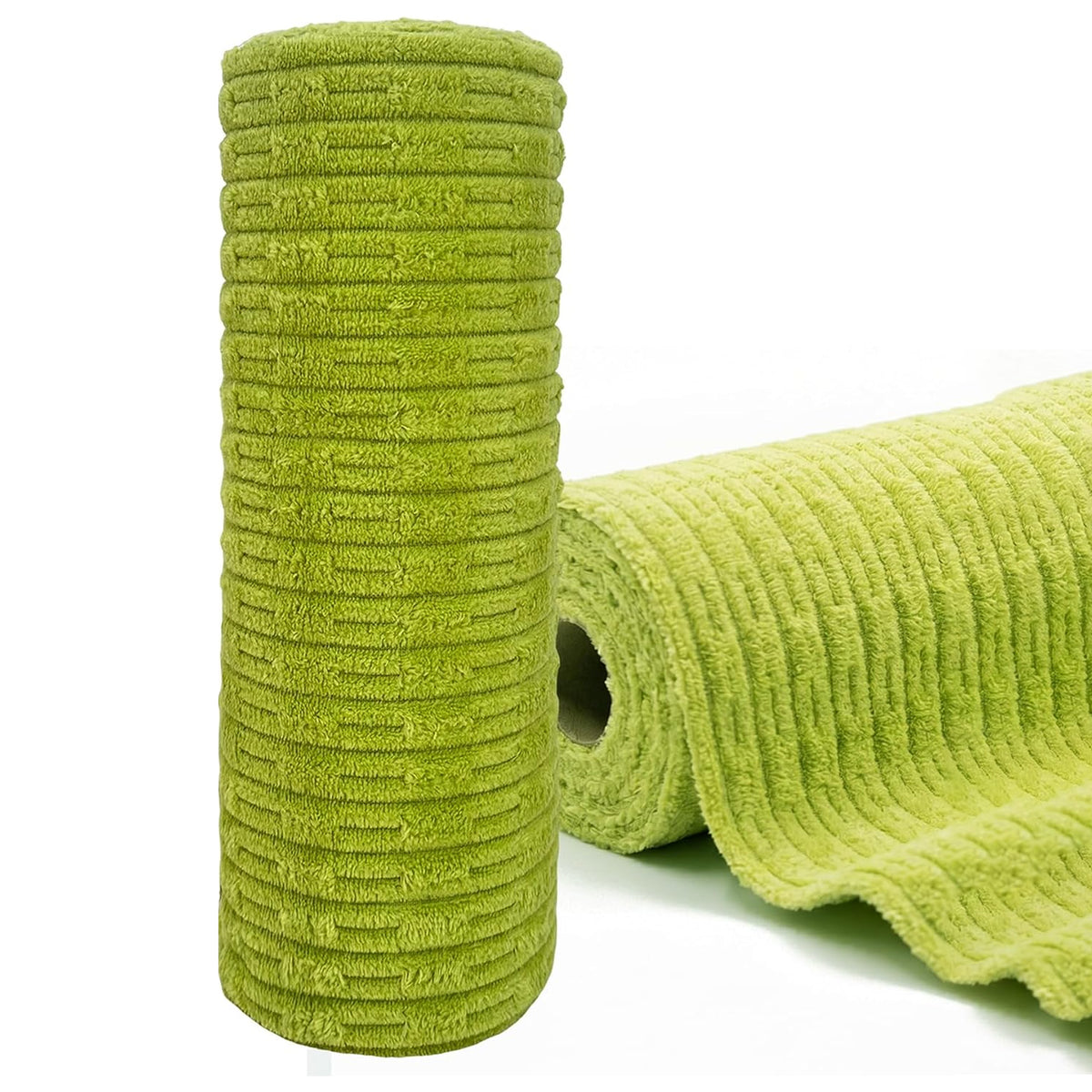 20Pcs 10”*10“ Extra Thick Microfiber Cleaning Cloth Roll, Tear Away Reusable Paper Coral Fleece Towels