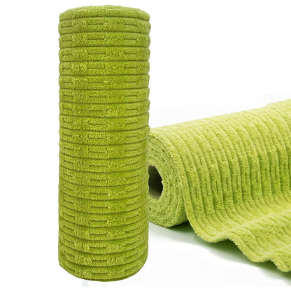 20Pcs 10”*10“ Extra Thick Microfiber Cleaning Cloth Roll, Tear Away Reusable Paper Coral Fleece Towels