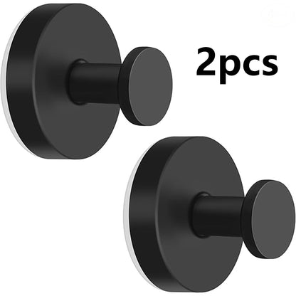 2PCS Stainless Steel Suction Cup Hooks No-Drill No-Damage Vacuum Suction Hooks