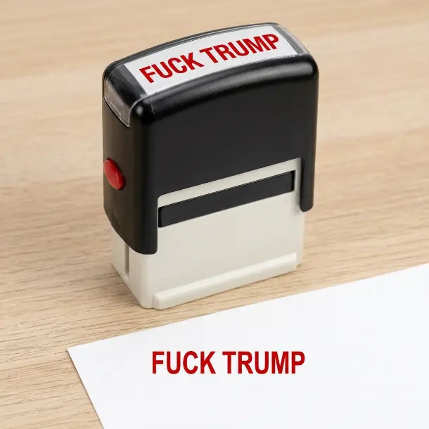 Self-Inking Red Ink "F*k Trump" Stamp