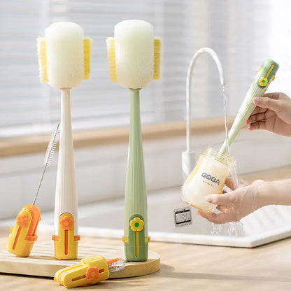 2PCS 5-in-1 Multi-functional Water Bottle Cleaning Brush