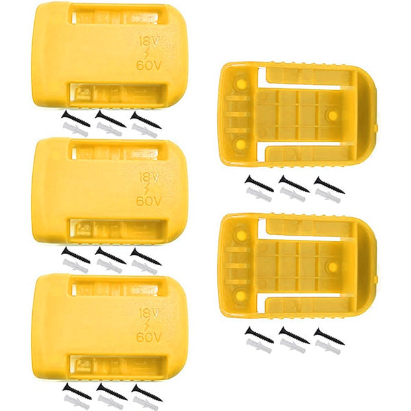 5Pcs Hanger Holder for DeWalt 20V/18V/54V/60V Tool Battery Drill,Protector Wall Mount Storage Shelf Rack