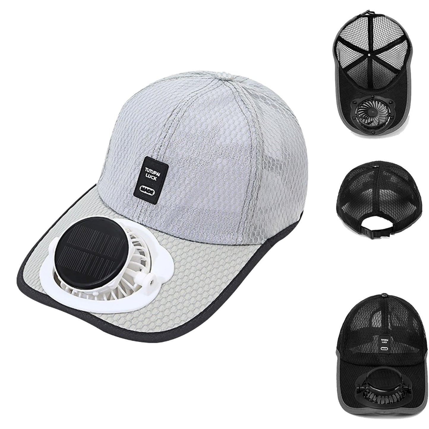 Solar Fan Hat for Women Men,USB Rechargeable Cooling Baseball Cap,Lightweight Balanced Sun Hat