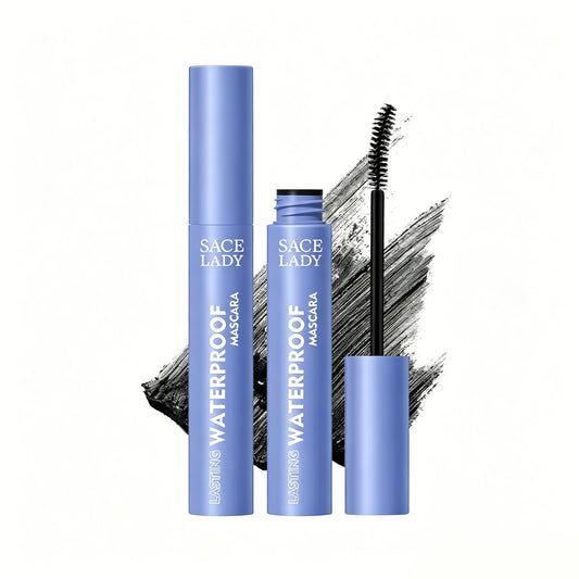 2Pcs Black Mascara Waterproof Volume Lengthening Smudge-proof Eyelashes Eye Makeup