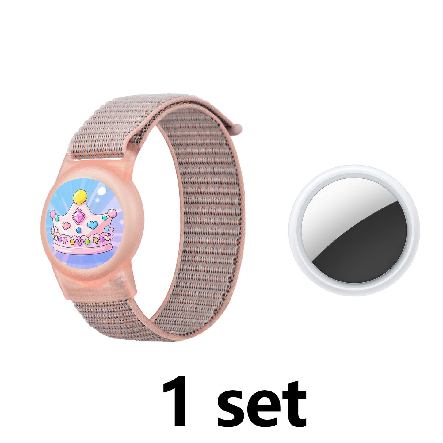 Cute Cartoon Pattern Nylon Bracelet Compatible with Tracker for Kids