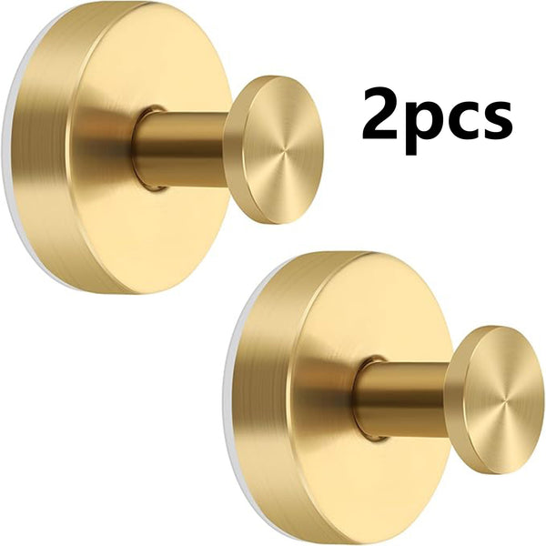 2PCS Stainless Steel Suction Cup Hooks No-Drill No-Damage Vacuum Suction Hooks