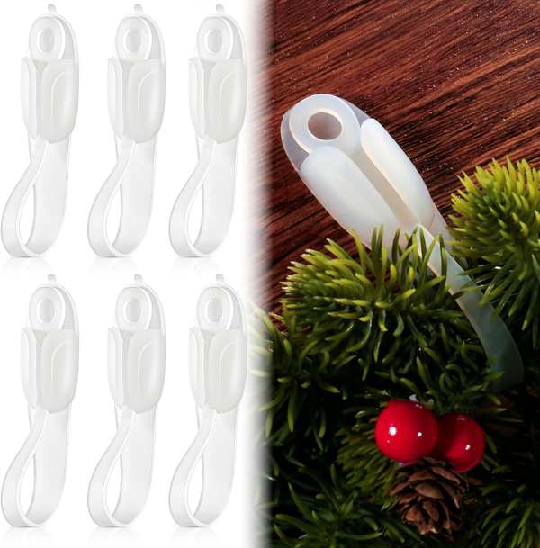 6PCS Silicone Garland Hangers for Mantle, Mantle Garland Hooks