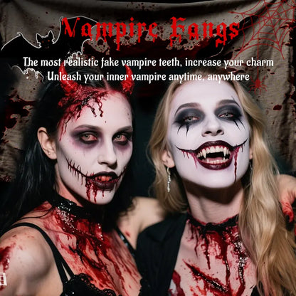 Reusable 4-Size Resin Vampire Fangs Set for Halloween
