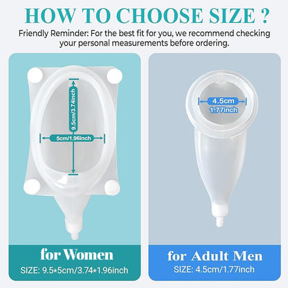 Reusable Portable Silicone Urinal Set
