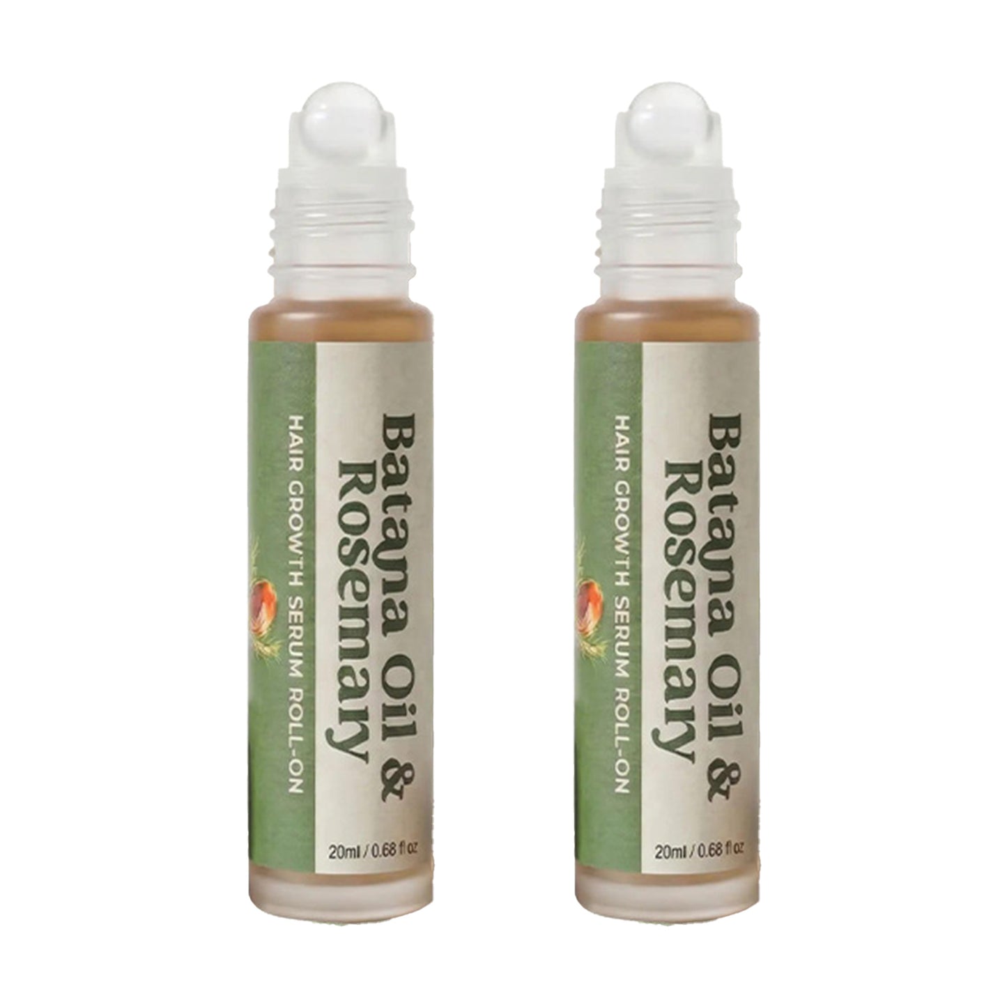 2Pcs Batana Oil & Rosemary Roll-On Hair Growth Serum—Precision Care for The Scalp and Beard
