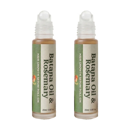 2Pcs Batana Oil & Rosemary Roll-On Hair Growth Serum—Precision Care for The Scalp and Beard