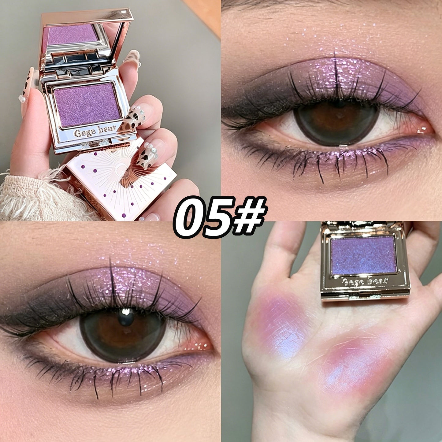 5 Pcs Set Gemstone-like Naturally Sparkling Eyeshadow