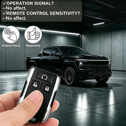 4-Button Keyless Entry Remote Key Fob Shell Replacement -Fits Chevy Silverado/Colorado, GMC Sierra 1500/2500/3500 HD/Canyon (2014-2021)