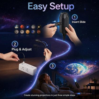 Plug-&-Play HD Christmas Projector – 6 or 10 Festive Scenes