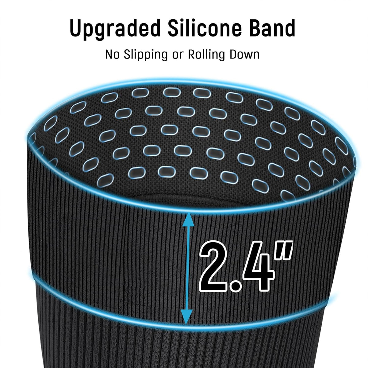 1Pair Unisex Knee Sleeves—Warm, Comfortable, and Featuring an Anti-slip Design