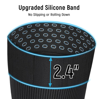 1Pair Unisex Knee Sleeves—Warm, Comfortable, and Featuring an Anti-slip Design