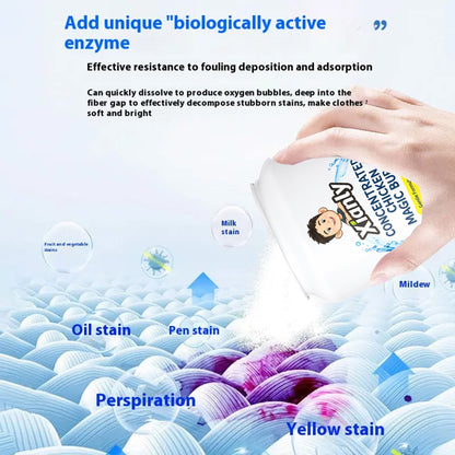 High-efficiency Biological Enzyme Bubble Powder, Powerful Decontamination, Strong Bleaching, Yellowing