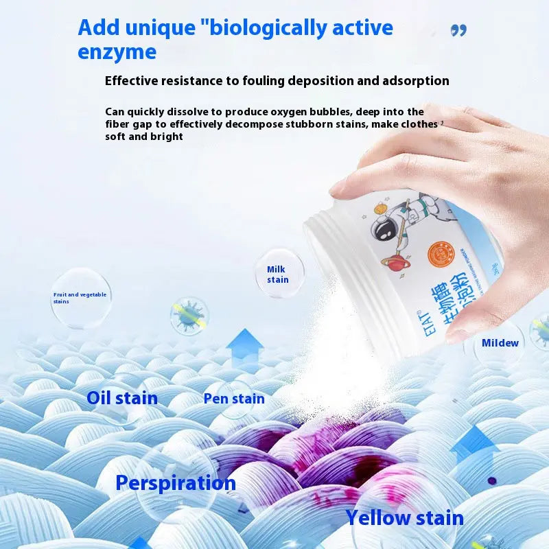 Biological Enzyme Bubble Powder, Powerful Decontamination, Strong Bleaching, Yellowing