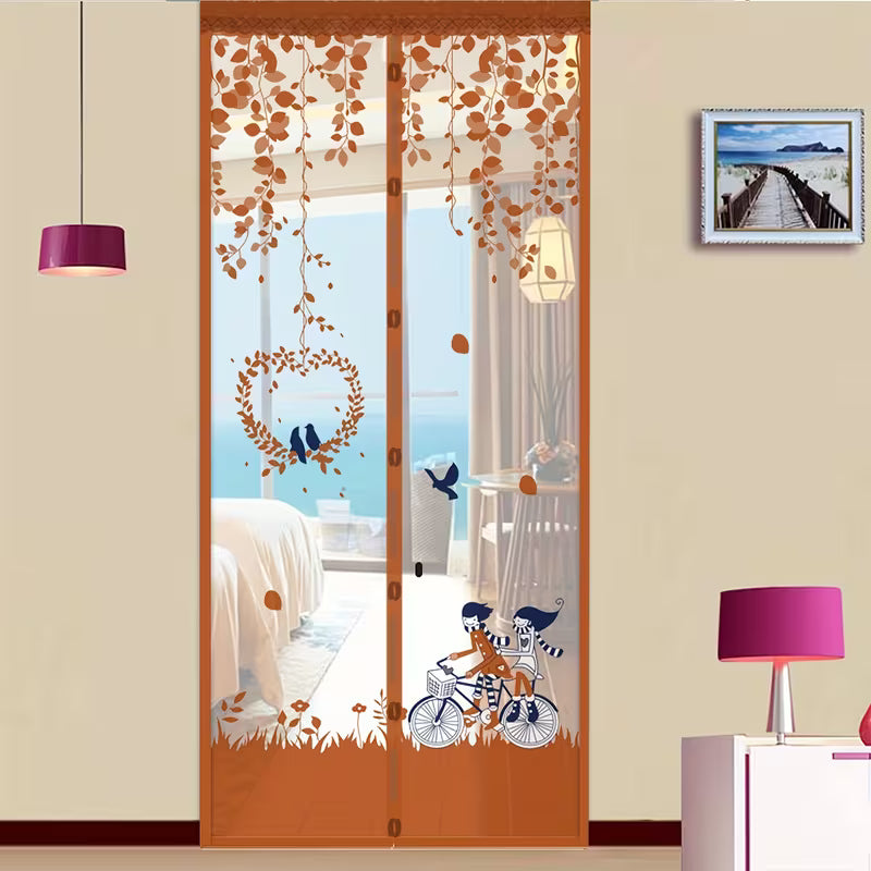 Summer Anti-Mosquito Door Curtain — Fine-Mesh Magnetic Soft Screen Door