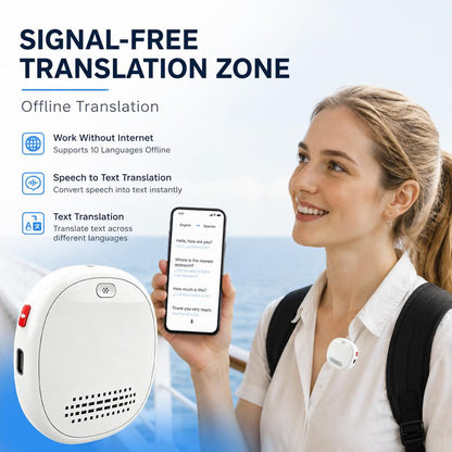 AI Smart Wearable Translator, 139 Languages Real-Time Voice Translation