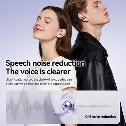 Wireless Earbuds, Clamp On Open Ear Headphones with Detachable Rhinestone Bowknot
