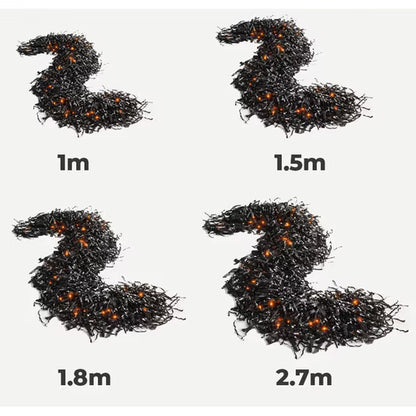 Spooky Chic: Halloween Fireplace Decor Set Halloween Fireplace Decor Set with LED Black Vine Lights