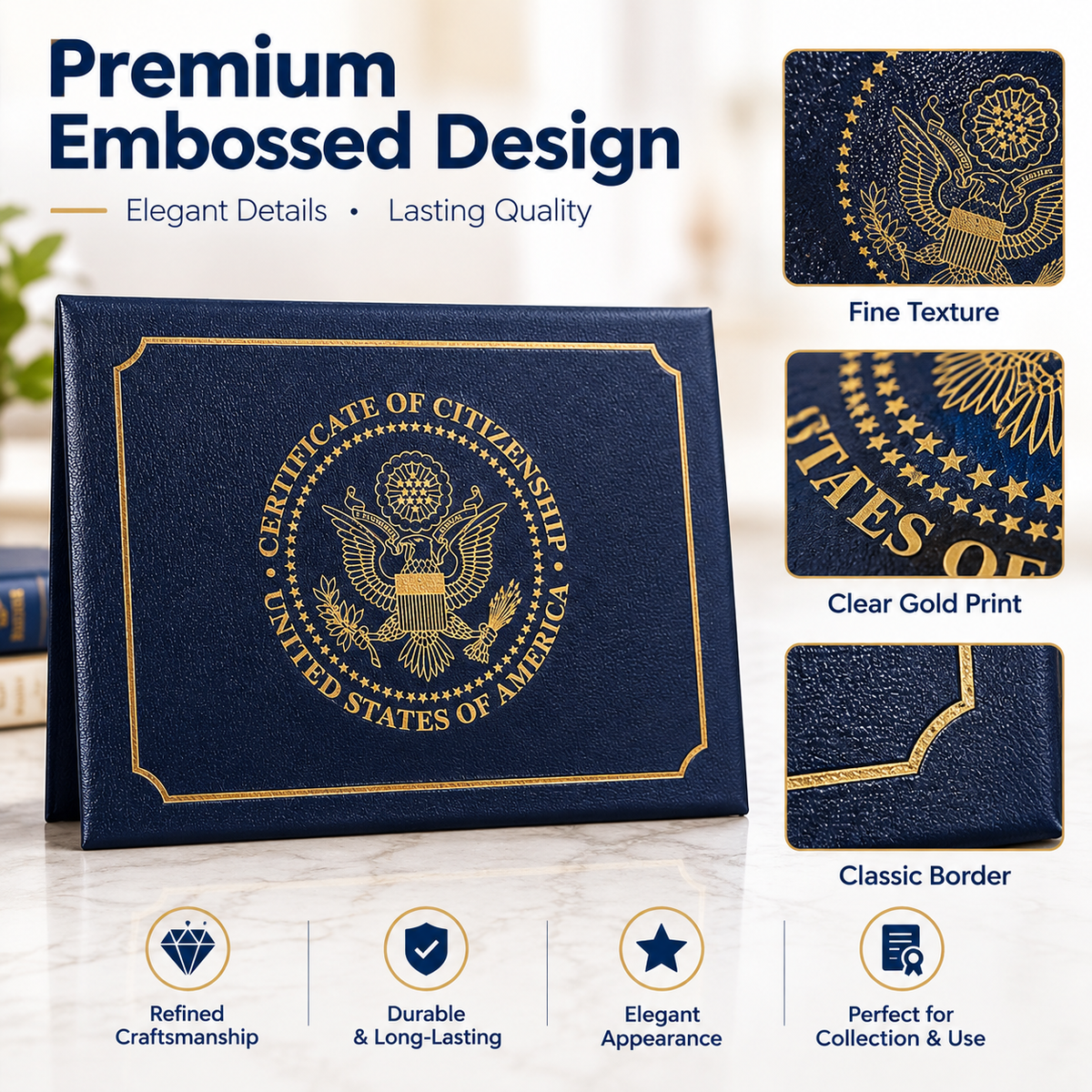 U.S. Citizenship Certificate Protective Sleeve — 250th Anniversary Commemorative Edition
