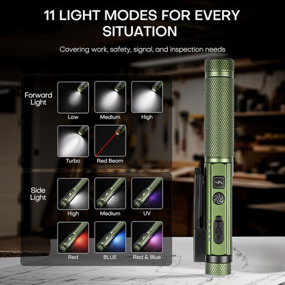 Flashlight Rechargeable,800 Lumen Small Flashlight with Magnetic Clip & Base