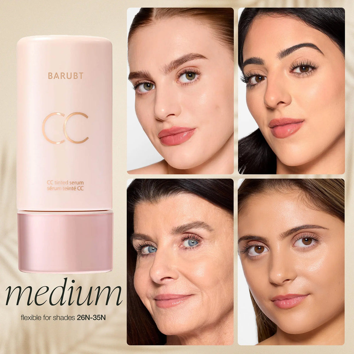 CC Tinted Serum — Color-Correcting Tinted Serum, Lightweight Coverage, No-Makeup Makeup Waterproof
