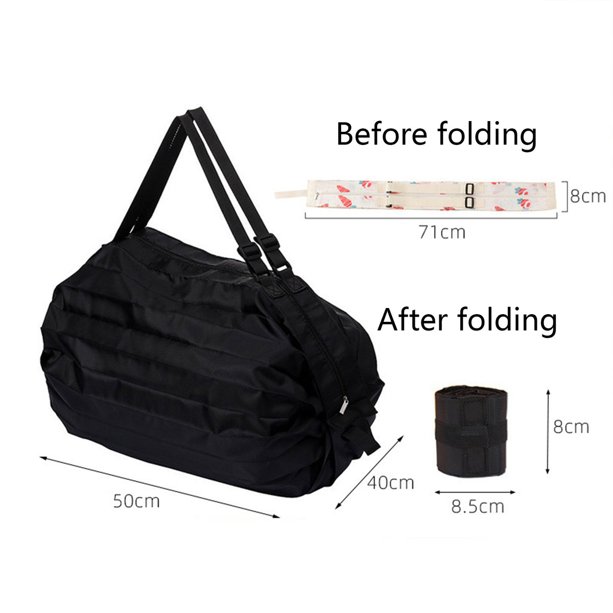 Large Capacity Portable Oxford Cloth Accordion Travel Bag