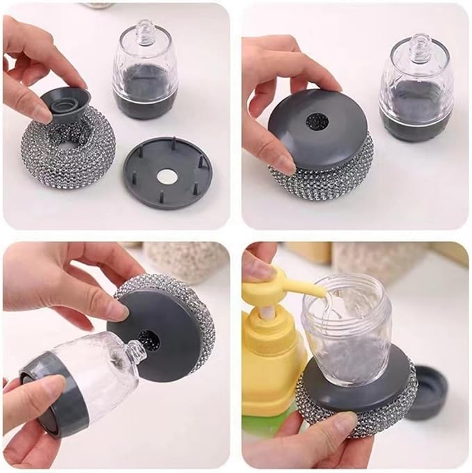 1 Set Dish Brush with Soap Dispenser
