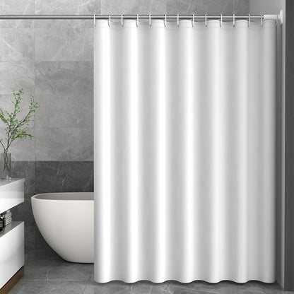 Minimalist Solid Pure Pink Shower Curtain with Hooks,Waterproof Fabric Privacy Bath Curtain