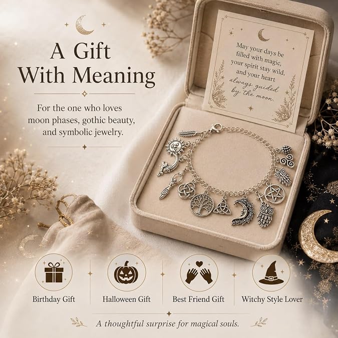 2-in-1 Vintage Witchy Charm Bracelet & Anklet for Women