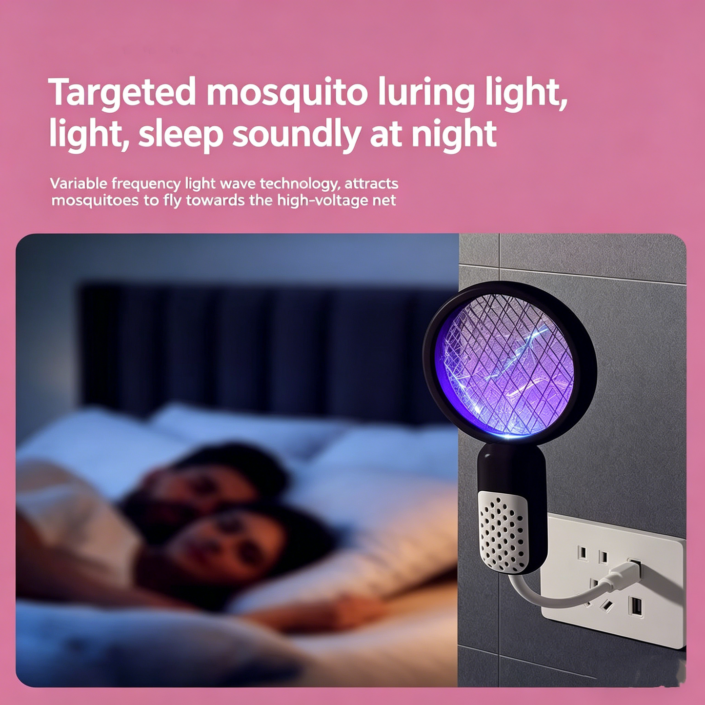 Trap Lamp for Indoor,Fly Attractant Zapping Machine - Portable Long Lasting Quiet Rechargeable Zapper