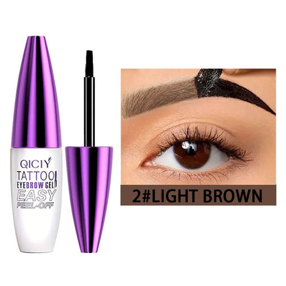 4Pcs Easy Tatoo Eyebrow Gel Peel off - Semi-Permanent Tattoo Eyebrow Tint Kit Waterproof Long