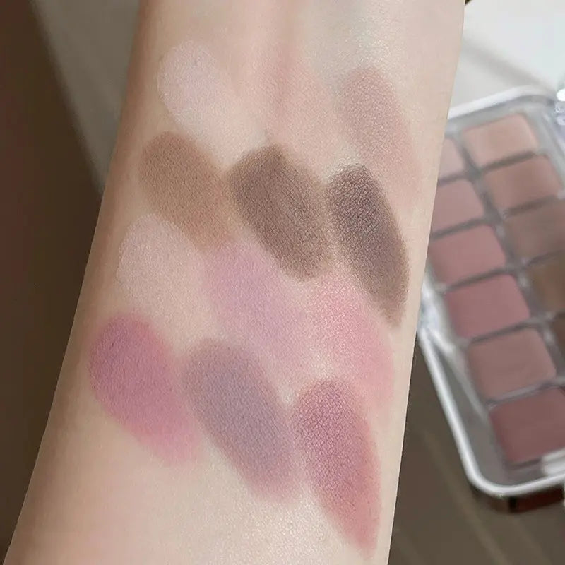 12-Color Matte Eyeshadow Palette Highly Pigmented Shades Blendable Eyeshadow Powder