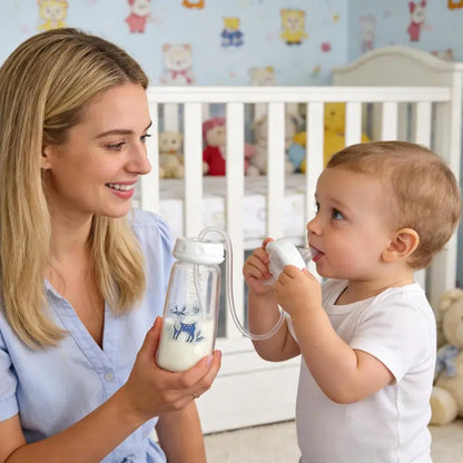 3-in-1 Baby Feeding Bottle 240ml – Adjustable Flow Silicone Nipple