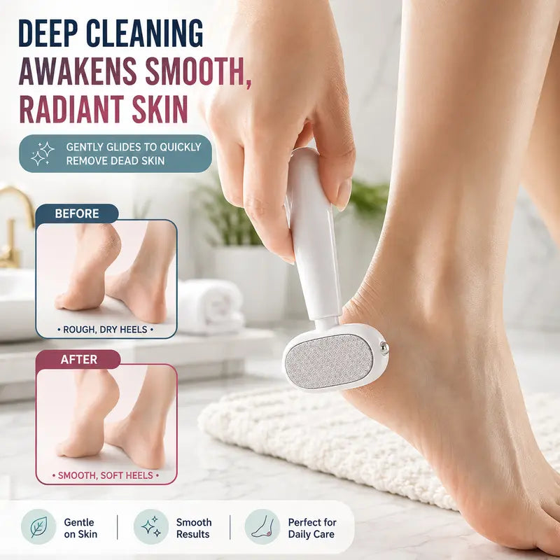 2Pcs Dual-Sided Foot Callus Remover Handheld Manual Foot Care Tool