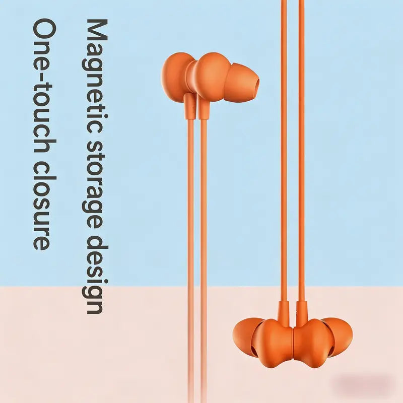 Neckband Wireless Earbuds - IPX4 Sweatproof Silicone In-Ear Audio Headphones