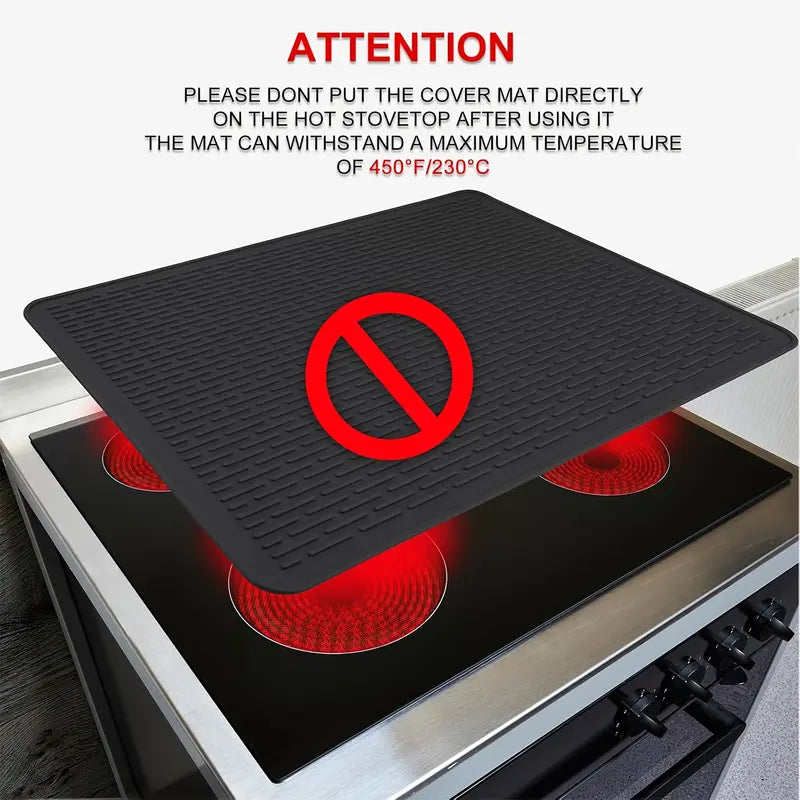 Heat-Resistant Silicone Stove Cover Mat & Utensils – Non-Slip Protector