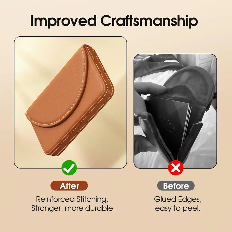 Leather Business Card Holder Walle for Men or Women