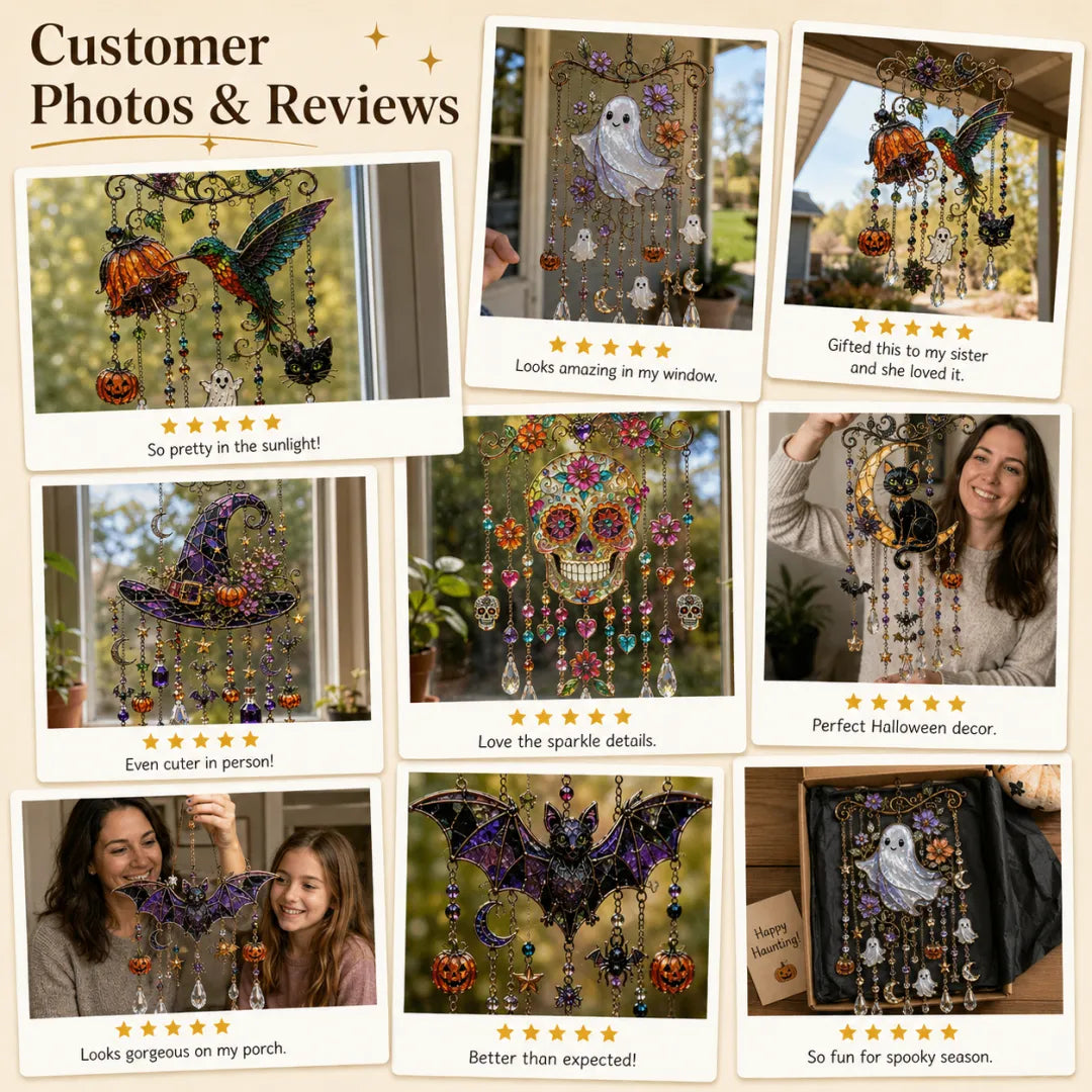 Halloween Suncatcher Wind Chime