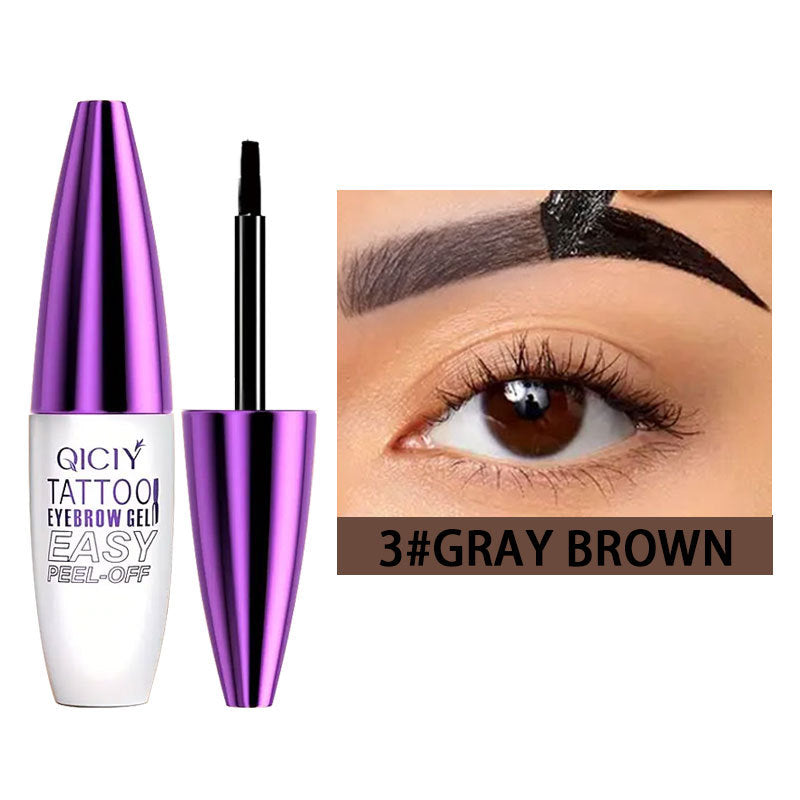 4Pcs Easy Tatoo Eyebrow Gel Peel off - Semi-Permanent Tattoo Eyebrow Tint Kit Waterproof Long
