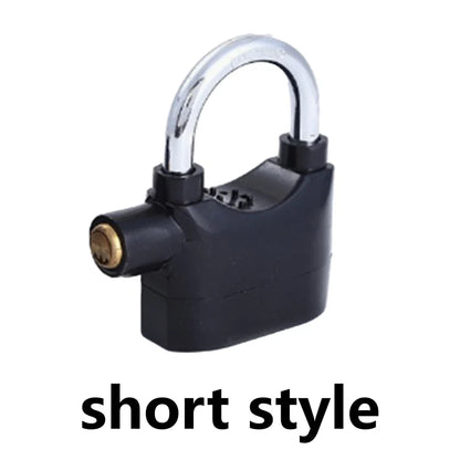 110 dB Alarm Hanging Padlock, Outdoor Stainless Steel Door Lock with Alarm and 3 Keys