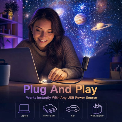 Plug-&-Play HD Christmas Projector – 6 or 10 Festive Scenes