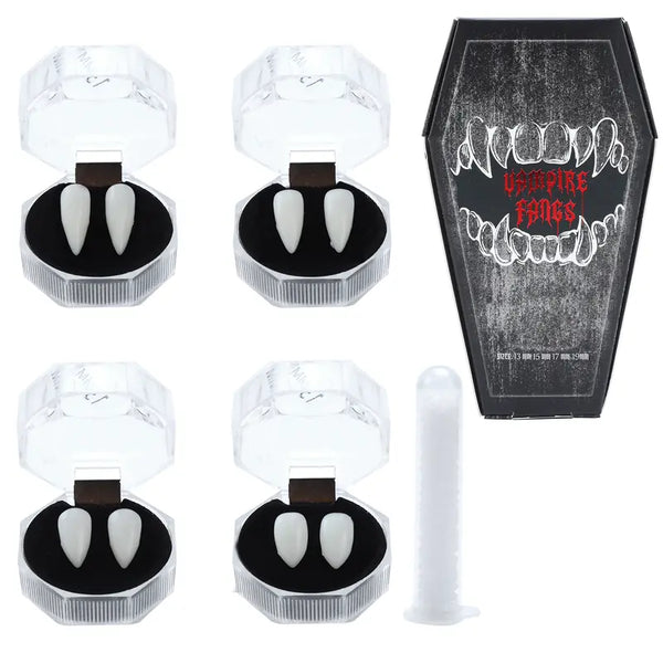 Reusable 4-Size Resin Vampire Fangs Set for Halloween