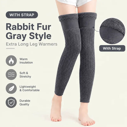 Long Knee Pads Thick Wool Lining for Leg Protection